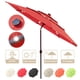 thumbnail image 2 of Yescom 11 Ft 3 Tier Patio Umbrella with Protective Cover Solar LED Crank & Tilt Home, 2 of 11