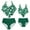 A339-Girls-Green, variant on Jurebecia Mother Daughter Swimwear Family Matching children Two Pieces Bathing Suits Top Ruffled Flounce Tummy Control High Waisted Bottom Bikini Set