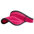 thumbnail image 3 of Outdoor Sport Wide Brim Cap UV Protection Breathable Adjustable Baseball Headwear for Beach Golf Running Tennis Sun Hats,Hot Pink, 3 of 5