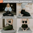 thumbnail image 5 of Florensi Zabuton Meditation Mat 32x32x3 Large Floor Cushion, Washable Velvet Cover, Grey, 5 of 6