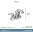 thumbnail image 5 of Moen 6901BL Voss Two-Handle Centerset Bathroom Faucet Matte Black, 5 of 5