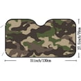 thumbnail image 2 of Car Windshield Sunshade Blocks Sun Visor Protector Camouflage Foldable Sun Shield For Vehicle Car Truck SUV Van 51x27.5 inches Keep Vehicle Cool, 2 of 6