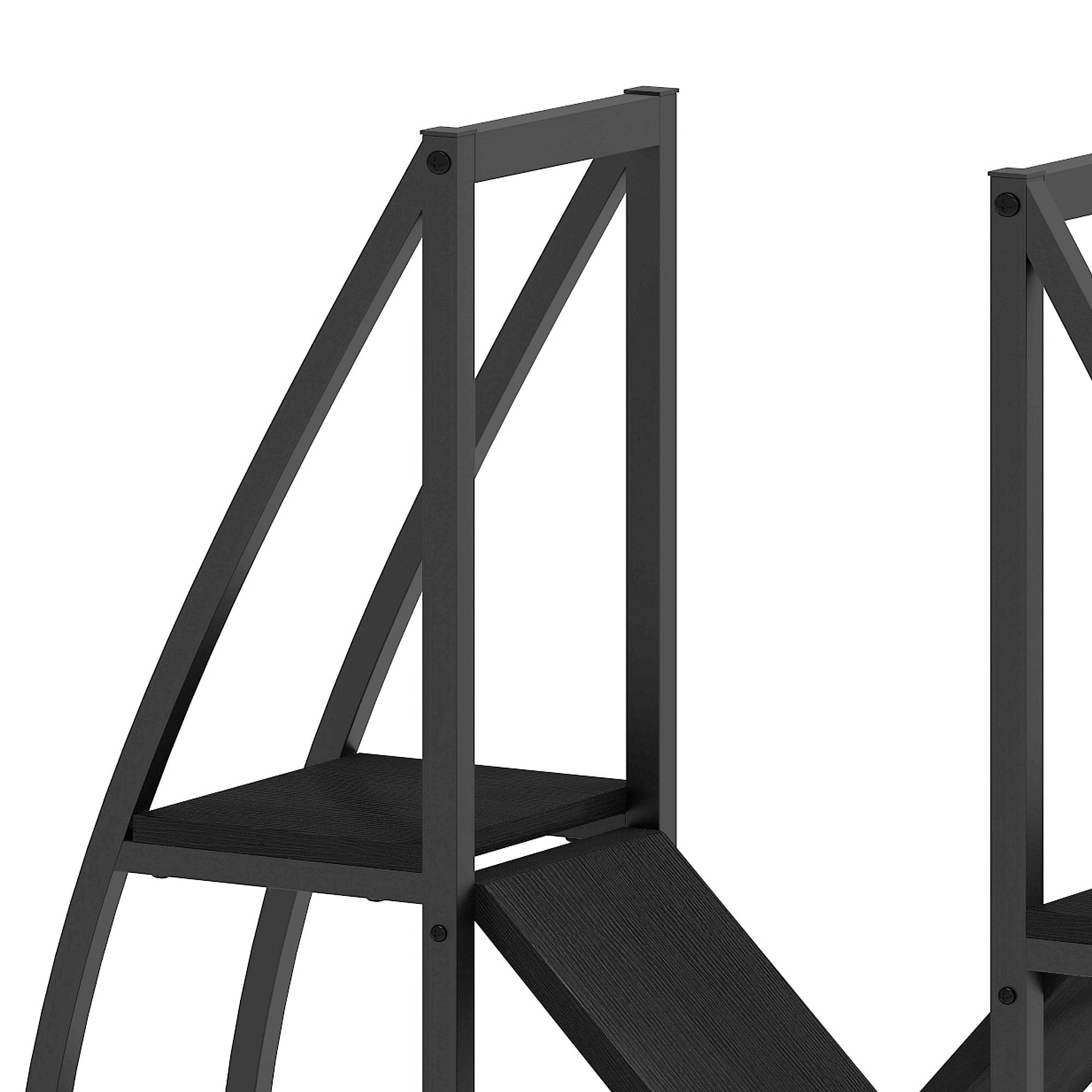 Uforic Large Display Shelves Bookshelf for Living Room, Home Office, Black