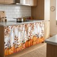 thumbnail image 4 of Orange Pumpkins Fall Pantry Cabinet Curtains 28''x51'',Thanksgiving Eucalyptus Leaf Botanical Sink Skirt for Bathroom Kitchen Tall Utility Cabinet,Laundry Privacy Drape Waterproof Dishwasher Curtains, 4 of 9
