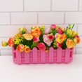 thumbnail image 5 of Mini Fence Fence Flower Box Design Plastic Flower Pot Bonsai Desktop Decoration (Pink), 5 of 5
