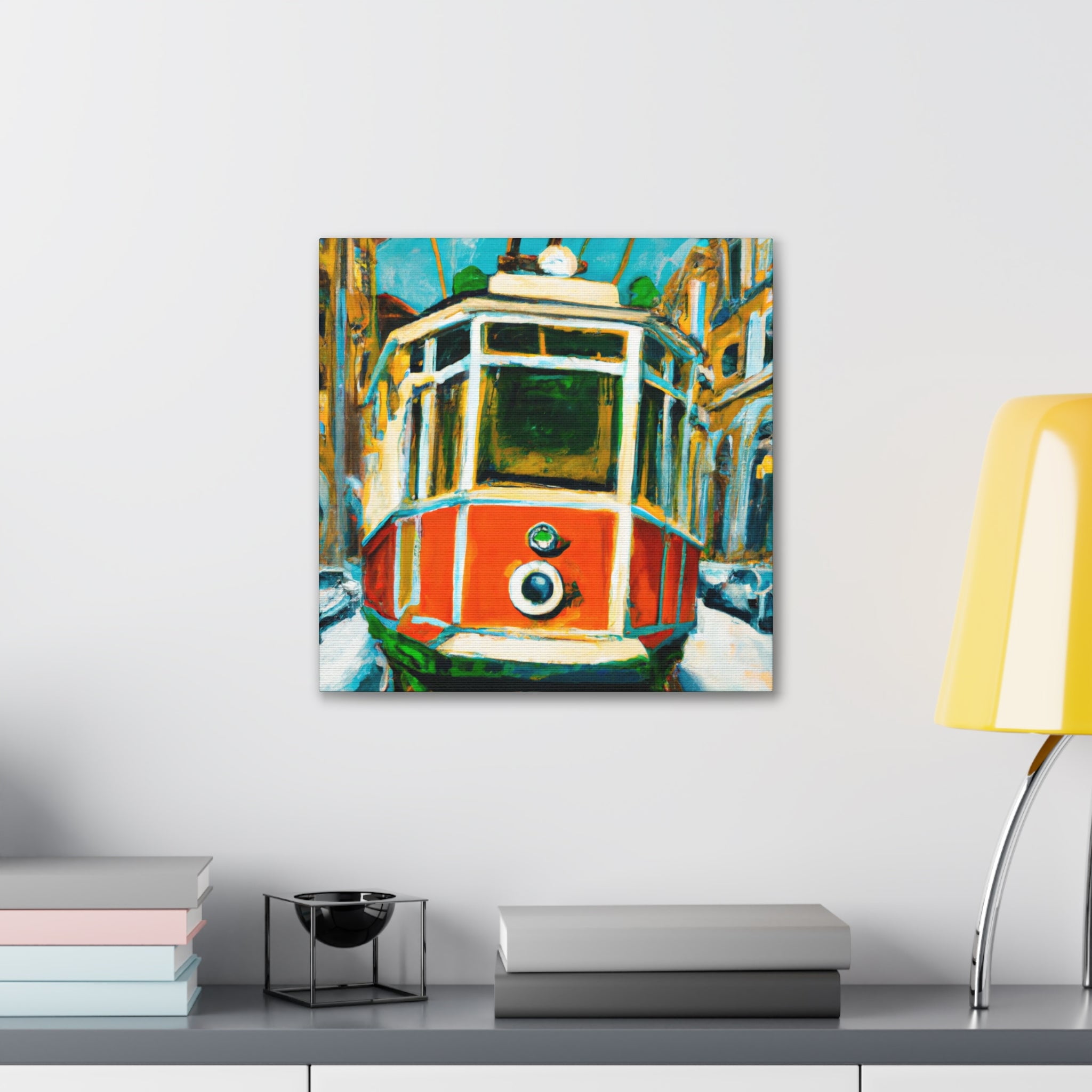 "Tram Through Neoclassicism" - Canvas