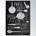 thumbnail image 2 of Kitchen Art - Chop It! Poster Wall Art, Modern Wall Decor For Living Room Bedroom, 24x36 UNFRAMED, 2 of 3