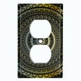 thumbnail image 2 of Metal Light Switch Plate Cover Black Mandala Circle Pattern MDL003, 2 of 13