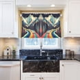 thumbnail image 5 of Yayeee Kitchen Curtains Tier Pair Light Filtering 27"x36" Rod Pocket Short Cafe Window Panel, Evening Mountain Road, 5 of 7