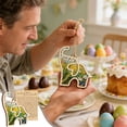 thumbnail image 2 of Easter Elephant Pendant Wooden Hanging Ornament with Rope Sister Gift Spring Decor(B), 2 of 6