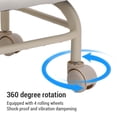 thumbnail image 3 of Tabouret Roulant Bas, Tabouret Roulant Bas avec Dossier Rembourrage Doux Rotation 360 Degrés Anti-Choc pour Bureau Maison, 3 of 7