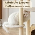 thumbnail image 6 of KAMABOKO Modern Cat Tree, Cat Trees for Indoor Cats w/Natural Sisal Scratching Posts, Hand-Woven Condo & Top Perch, 39" Tall Cat-Tree for Kittens Climb Play & Rest, 6 of 7