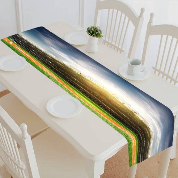 ECZJNT Empty baseball stadium table runner table cloth tea table cloth 14x72 Inch