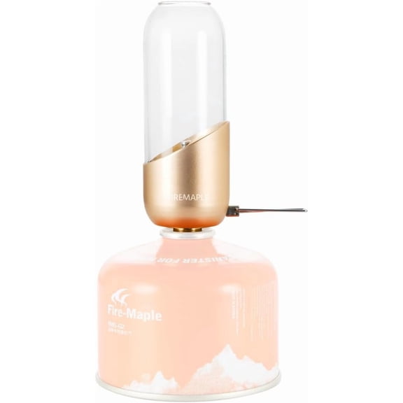 Orange Camping Lantern Glass, Steel & Aluminum | Propane or Isobutane Fuel Canister Beautiful Lights | NO Mantles Needed | Propane Lanterns for Camping, Emergency Essential