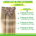 thumbnail image 3 of Extensiones de cabello humano real LORIEN con clip, 18 pulgadas, 100 g, 3 of 6