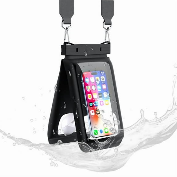WORKHAW Double Space Waterproof Phone Pouch, Phone Lanyard Case with iPhone 16/15/14/13/12 Pro Max up to 7.5", for Vacation Beach Pool Kayak Cruise Travel Essentials