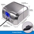 thumbnail image 4 of Secador de manos Goetland, acero inoxidable, 1800 W, automático, paquete de 2, 4 of 8