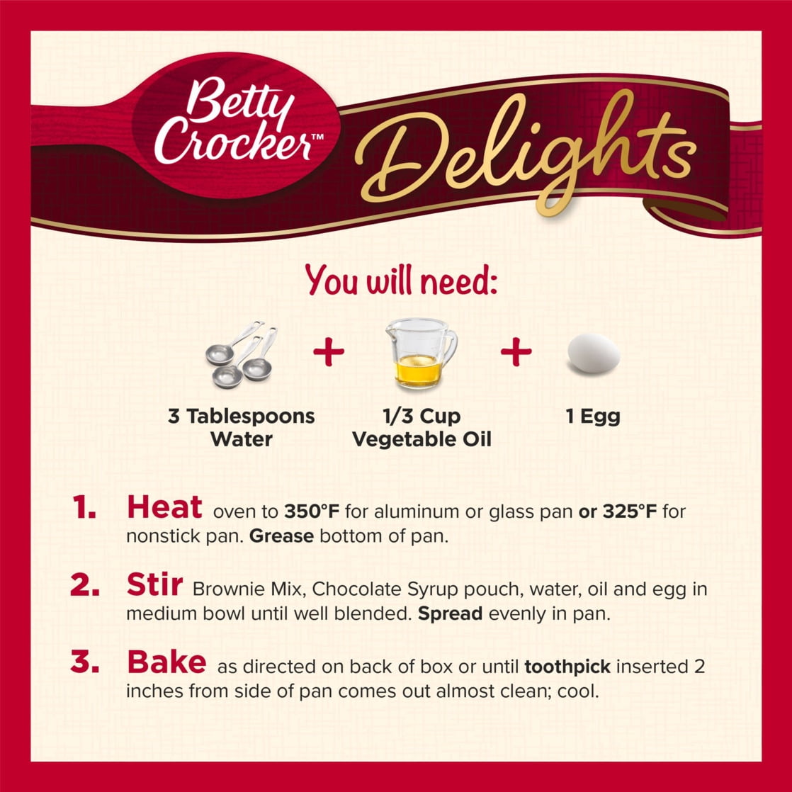 (8 pack) Betty Crocker Delights Supreme Original Brownie Mix, 16 oz.