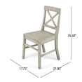 thumbnail image 3 of Bono Acacia Wood Dining Chairs, Set of 2, Weathered Gray, 3 of 7
