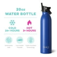 thumbnail image 2 of Swig Life 20oz Flip + Sip Bottle | Insulated Stainless Steel Water Bottle with Straw | Royal, 2 of 5
