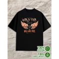 thumbnail image 1 of Rockrebeltourteegraphict-shirt Homme 180g 100 % / Noir, Col Rond, Coupe Régulière, Manches Courtes, Décontracté, Style Sportif, Tissu de Haute Qualité, Parfait, 1 of 5