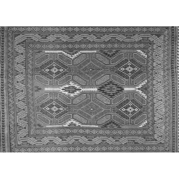 Ahgly Company Indoor Rectangle Persian Gray Traditional Area Rugs, 5' x 7'