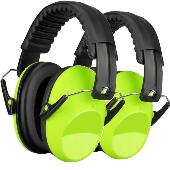 Kids Ear Protection 2 Pack, Noise Cancelling Ear Muffs Sound Blocking Over Ear Headphones, Foldable Hearing Protection Ear Muffs