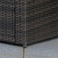 thumbnail image 4 of Furniture of America Daley Rattan Patio Left Arm Chair in Brown and Beige, 4 of 6