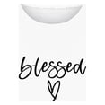 thumbnail image 4 of Meichang Hauts de Vacances pour Femmes T-Shirt de la Saint-Valentin Imprimé Cœur Mignon Hauts de Vacances Manches 3/4 Col Rond Sweat-Shirt Décontracté de Printemps, 4 of 5
