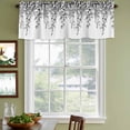 thumbnail image 6 of 2 Pack Dark Gray Leaf Valance for Window Eucalyptus Leaves Spring Plant Farmhouses Kitchen Valance Rod Pocket Short Curtain Topper Decorative Window Treatment for Living Room Bedroom 42"x12", 6 of 9