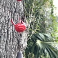 thumbnail image 4 of Things2Die4 85-inch Metal Rain Chain - 7 Red Cardinal Birds - Weighted Bell - Brown Finish - Bright Red - Size 85 inch, 4 of 12