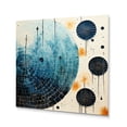 thumbnail image 2 of Designart "Blue Yellow Mid Century Minimalist Rain III" Abstract Collages Metal Art Print, 2 of 5