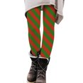 thumbnail image 2 of Christmas Leggings for Women Elastic High Waist Slim Fit Workout Yoga Pants Festive Print Holiday Leggings, 2 of 5