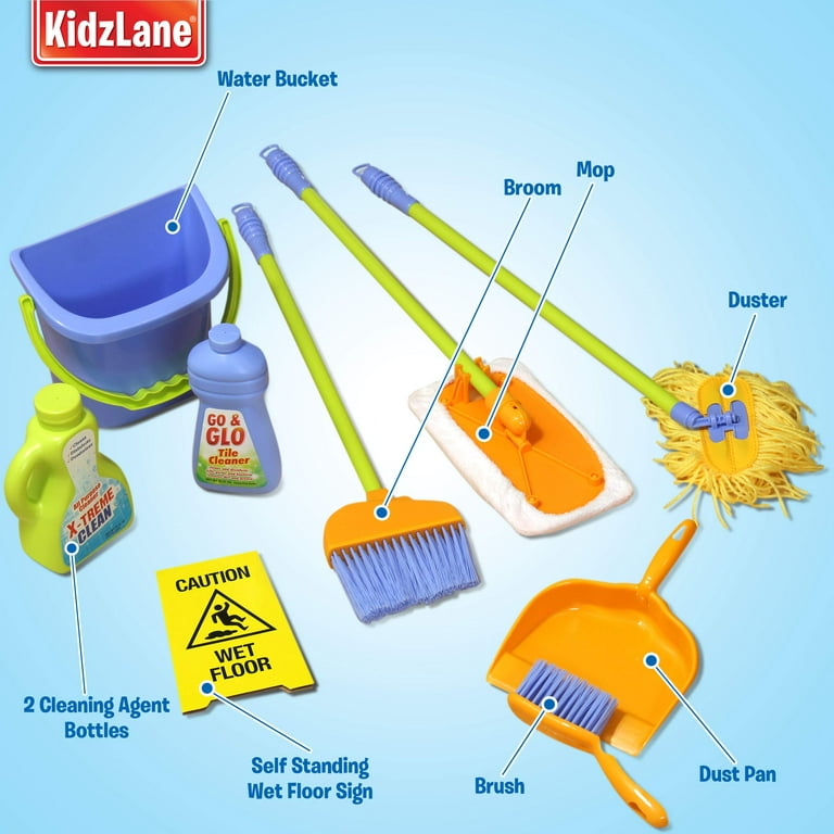 Kidzlane Kids Cleaning Set for Toddlers Kids Broom Set for Kids for Play
