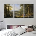 thumbnail image 3 of COMIO Claude Lorrain Oil Painting Art Poster Landscape with Nymph And Satyr Dancing Aesthetic Posters Wall Art Paintings Canvas Wall Decor Home Decor Living Room Decor Aesthetic 12''x16''X3 Panels, 3 of 4