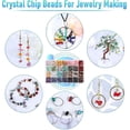 thumbnail image 3 of Kit para hacer joyas de cristal de 1400 piezas, cuentas de piedras preciosas de 28 colores para hacer joyas, cuentas de piedra irregulares para hacer collares, pulseras, anillos y pendientes., 3 of 5