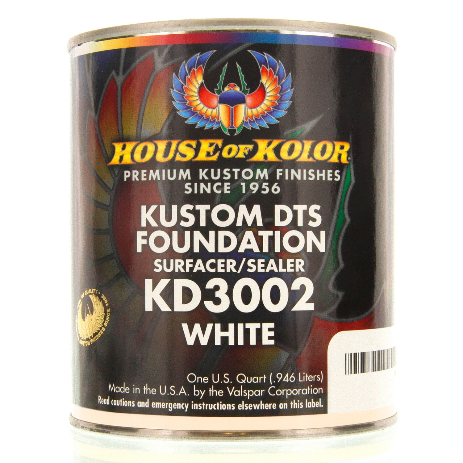 1 QUART WHITE Color KD3002 House of Kolor DTS Auto Surfacer Sealer