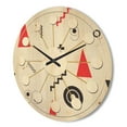 thumbnail image 3 of Designart 'Retro Triangular Design III' Mid-Century Modern Wood Wall Clock, 3 of 5