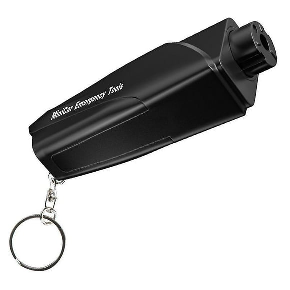 3-in-1 Emergency Keychain Car Escape Tool: Seat Belt Cutter & Glass Breaker for Land and Underwater