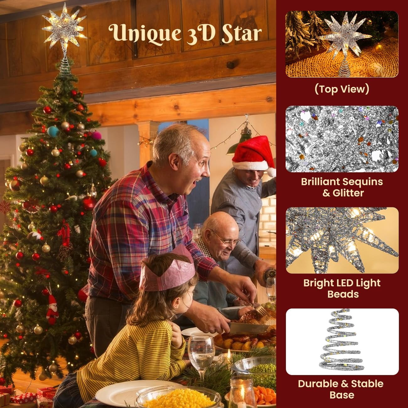 Village Lighting Company Green Universal Tree Topper Holder and Stabilizer  V-11103-RS - The Home Depot