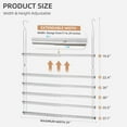 thumbnail image 2 of Hanging Closet Rod, Adjustable Width and Height Closet Hanging Organizer, Space-Saving Clothes Hanging Bar, Closet Extender Hanging Rod Double Closet Hanging Rod,  Chrome, 2 of 9