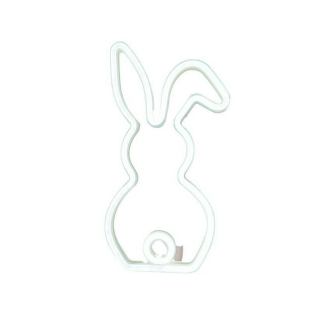 Easter LED Bunny Night Light USB Powered Spring Party Rabbit Neon Lamp Holiday Decoration for Kids
