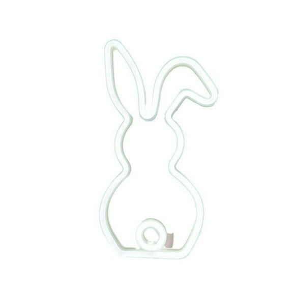 Binwennn Glow in The Dark Tablecloth Osterdeko Hase Mit LED Licht Ostern Deko Osterhase Nachtlicht Kunststoff USB Kaninchen Neon Lampe Ostern Dekoration Frühlingsdeko Nachtlicht Kinder Ostergeschenke