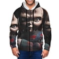 thumbnail image 6 of Lsque Chucky for Mens Full-zip Hoodie, Zip-up Pullover Hooded Sweatshirt, Kangaroo Pocket Hoodie Ideal for Daily Wear, Travel, and Home-Large, 6 of 8