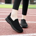 thumbnail image 6 of YOURDIARY Slip on Shoes for Women Breathable Walking Sneakers Black Pink 7, 6 of 9