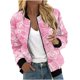 thumbnail image 2 of Chaquetas y abrigos casuales sin capucha de manga larga para mujer, chaqueta cárdigan estampada con cremallera, chaqueta casual de manga larga, abrigo de poliéster para mujer, 2 of 5