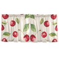 thumbnail image 7 of Yayeee Kitchen Curtains Tier Set of 2 Light Filtering 57"x24" Over Sink Window Panels, Watercolor Cherry, 7 of 7