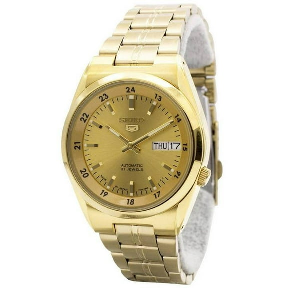 Seiko 5 Automatic Gold Dial Men's Watch SNK574J1