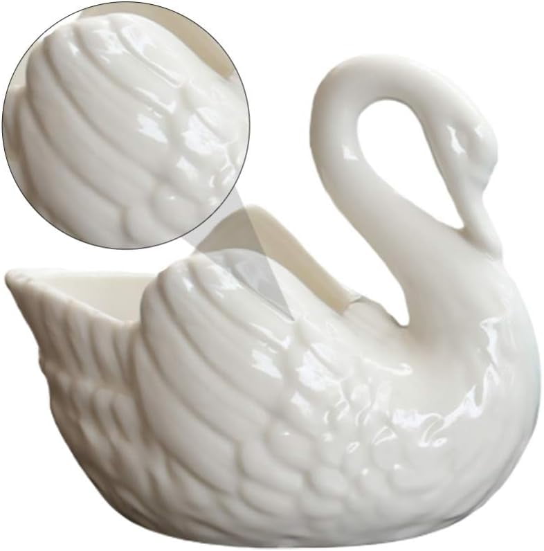 CATPAN Outdoor Decor Plant Pot Swan Plant Window Boxes Cute Flower Pot Animal Ceramic Succulent Planter Pots Flower Plant Containers Decor for Home Office Animal Pots Home Decor