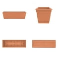 thumbnail image 6 of Bloem 24-in Wide Dayton 100% Recycled Plastic Window Box Planter - Coral Color, 6 of 7